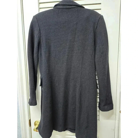 St. John Caviar Micro Boucle Knit Mid-length Blazer Black Size 12 - Picture 3 of 4